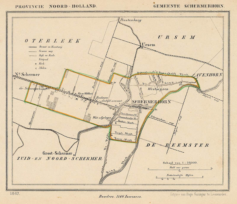 afbeelding van Kuyperkaart Gemeente Schermerhorn van Kuyper (Kuijper)