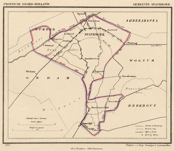 afbeelding van Kuyperkaart Gemeente Spanbroek van Kuyper (Kuijper)