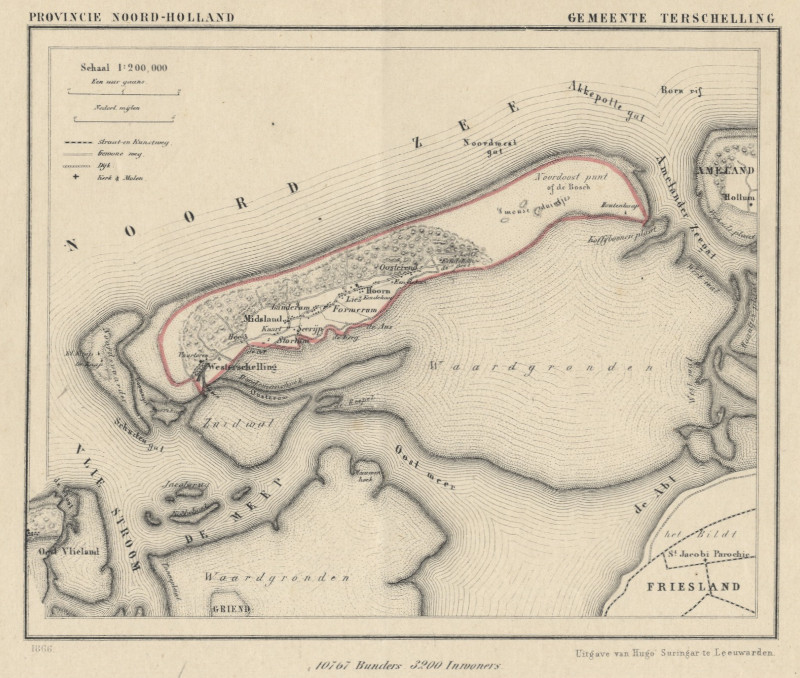 afbeelding van Kuyperkaart Gemeente Terschelling van Kuyper (Kuijper) (Friesland)