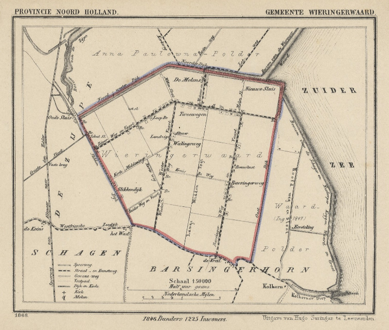 afbeelding van Kuyperkaart Gemeente Wieringerwaard van Kuyper (Kuijper)