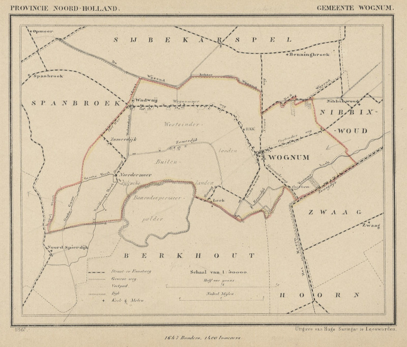 afbeelding van Kuyperkaart Gemeente Wognum van Kuyper (Kuijper)