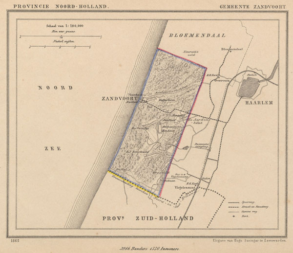 afbeelding van Kuyperkaart Gemeente Zandvoort van Kuyper (Kuijper)