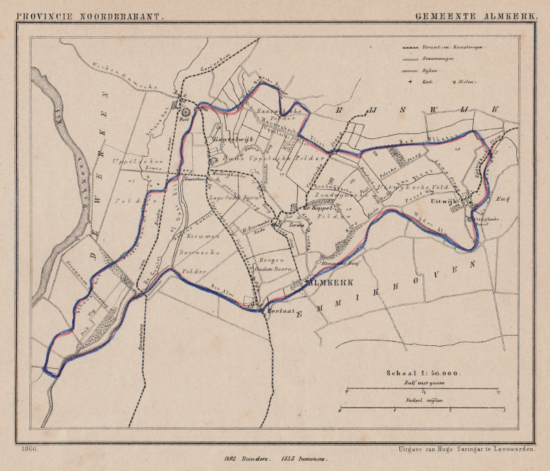 afbeelding van Kuyperkaart Gemeente Almkerk van Kuyper (Kuijper)