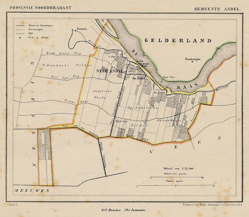 afbeelding van Kuyperkaart Gemeente Andel van Kuyper (Kuijper)