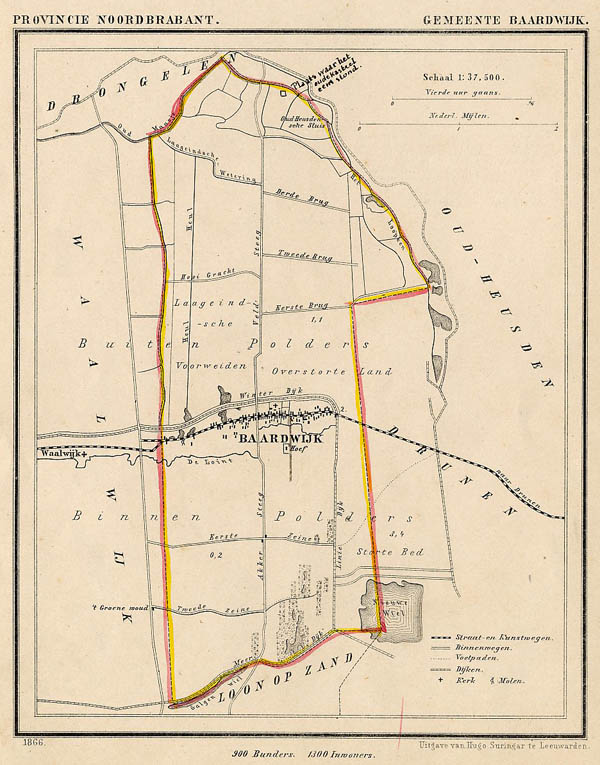 afbeelding van Kuyperkaart Gemeente Baardwijk van Kuyper (Kuijper)