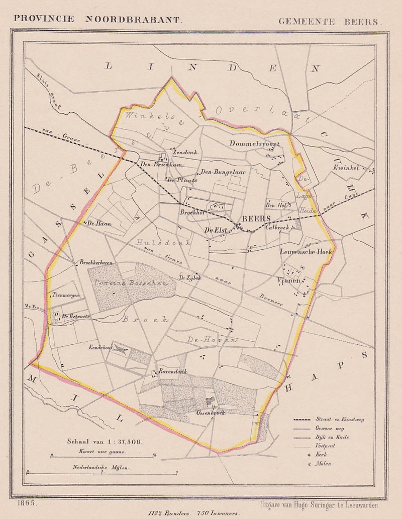 afbeelding van Kuyperkaart Gemeente Beers van Kuyper (Kuijper)