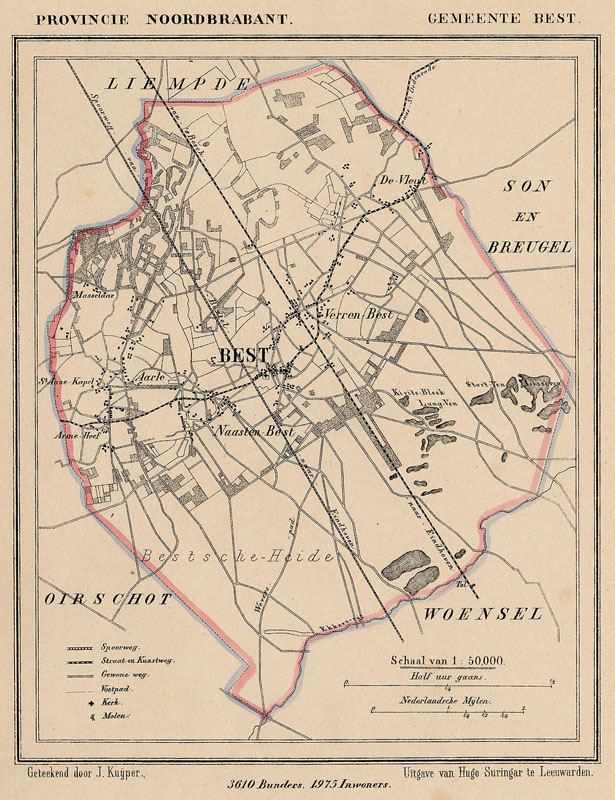 afbeelding van Kuyperkaart Gemeente Best van Kuyper (Kuijper)