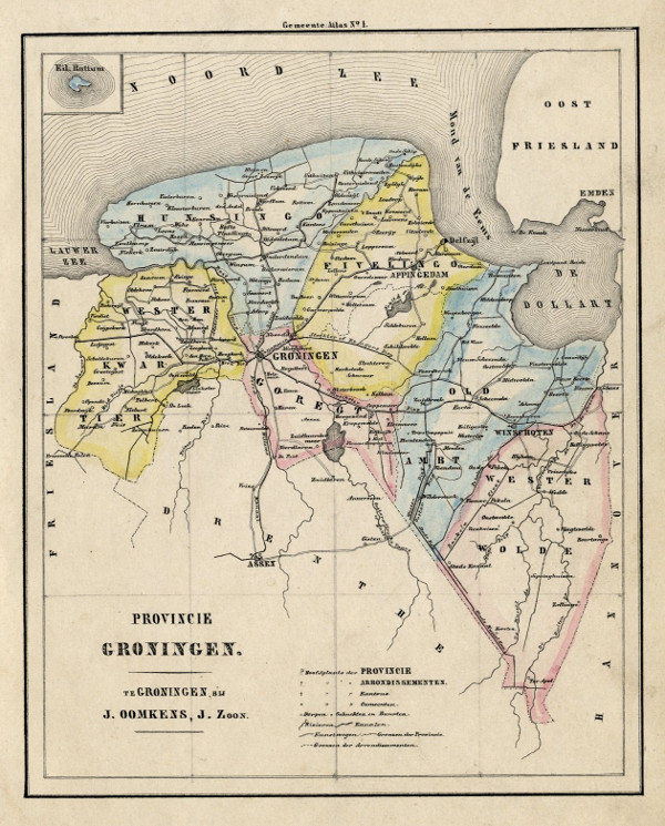 afbeelding van Kuyperkaart Provincie Groningen van Fehse