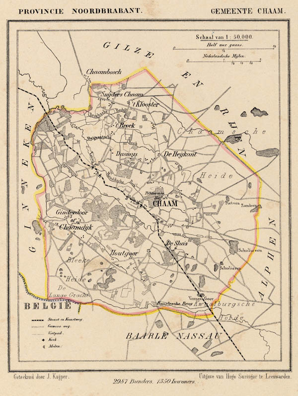 afbeelding van Kuyperkaart Gemeente Chaam van Kuyper (Kuijper)
