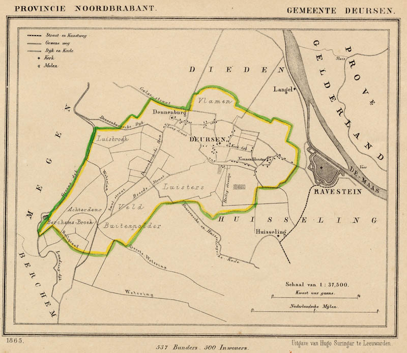 afbeelding van Kuyperkaart Gemeente Deursen van Kuyper (Kuijper)