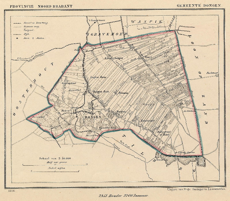 afbeelding van Kuyperkaart Gemeente Dongen van Kuyper (Kuijper)