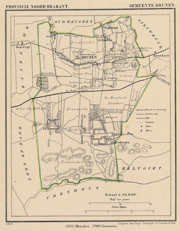 afbeelding van Kuyperkaart Gemeente Drunen van Kuyper (Kuijper)