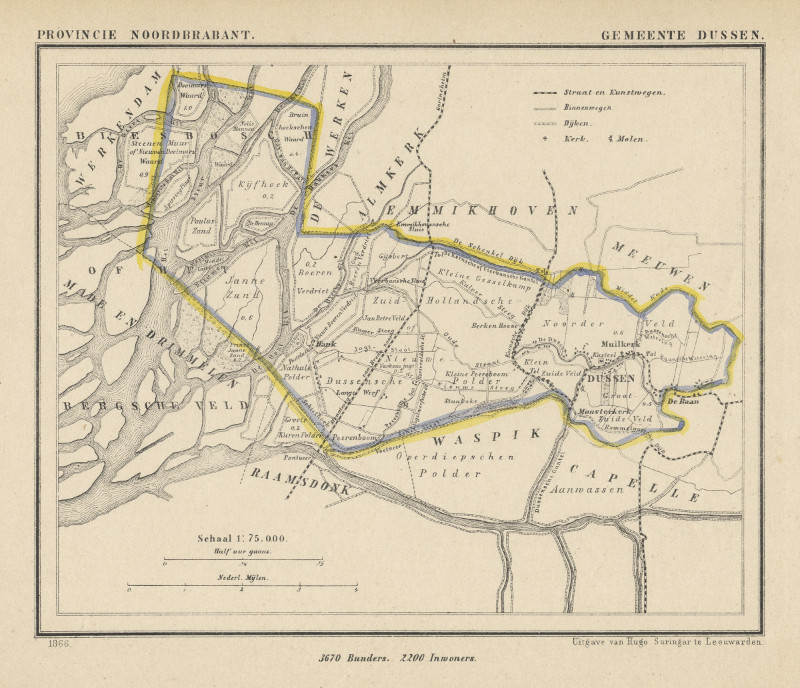 afbeelding van Kuyperkaart Gemeente Dussen van Kuyper (Kuijper)