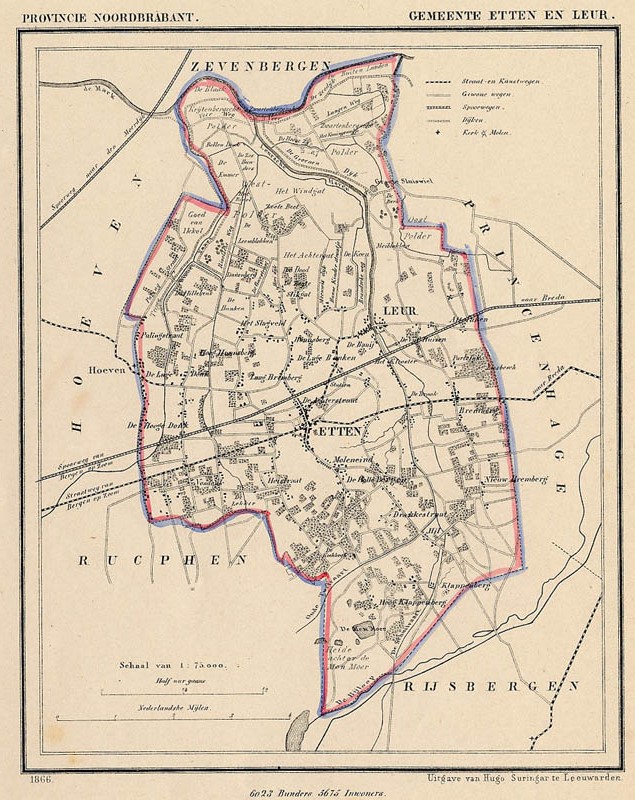 afbeelding van Kuyperkaart Gemeente Etten en Leur van Kuyper (Kuijper)