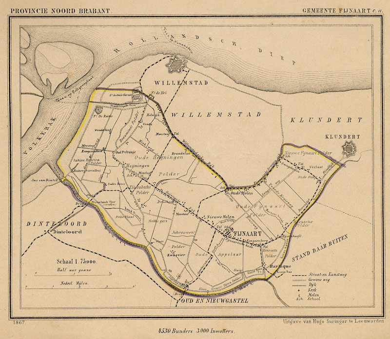 afbeelding van Kuyperkaart Gemeente Fijnaart c.a. van Kuyper (Kuijper)