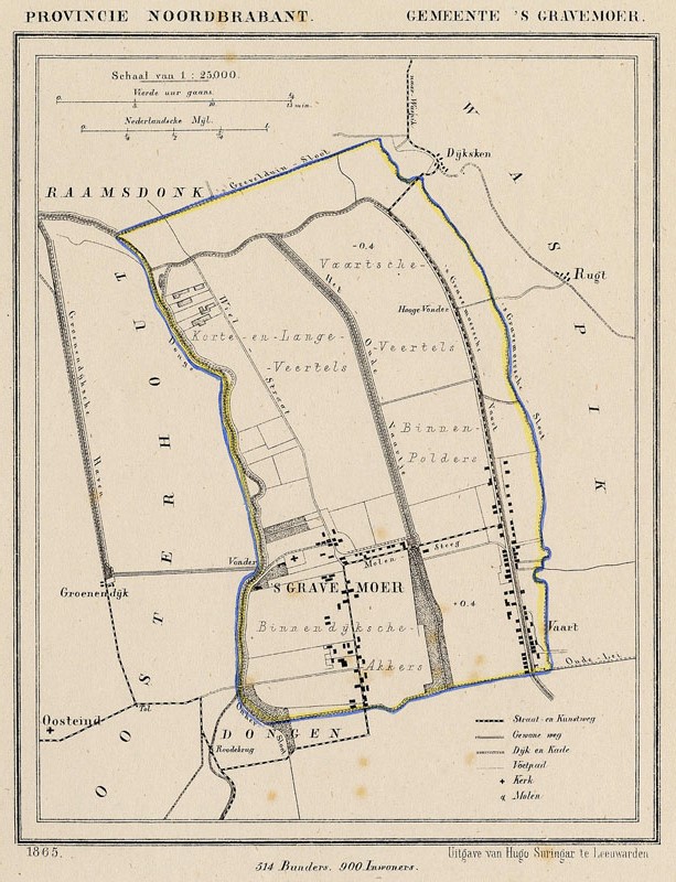 afbeelding van Kuyperkaart Gemeente ´s Gravemoer van Kuyper (Kuijper)