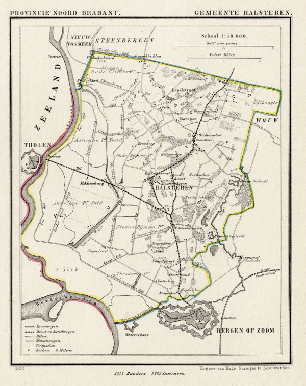 afbeelding van Kuyperkaart Gemeente Halsteren van Kuyper (Kuijper)