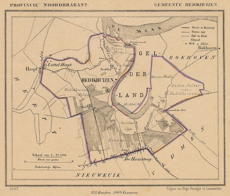 afbeelding van Kuyperkaart Gemeente Hedikhuizen van Kuyper (Kuijper)