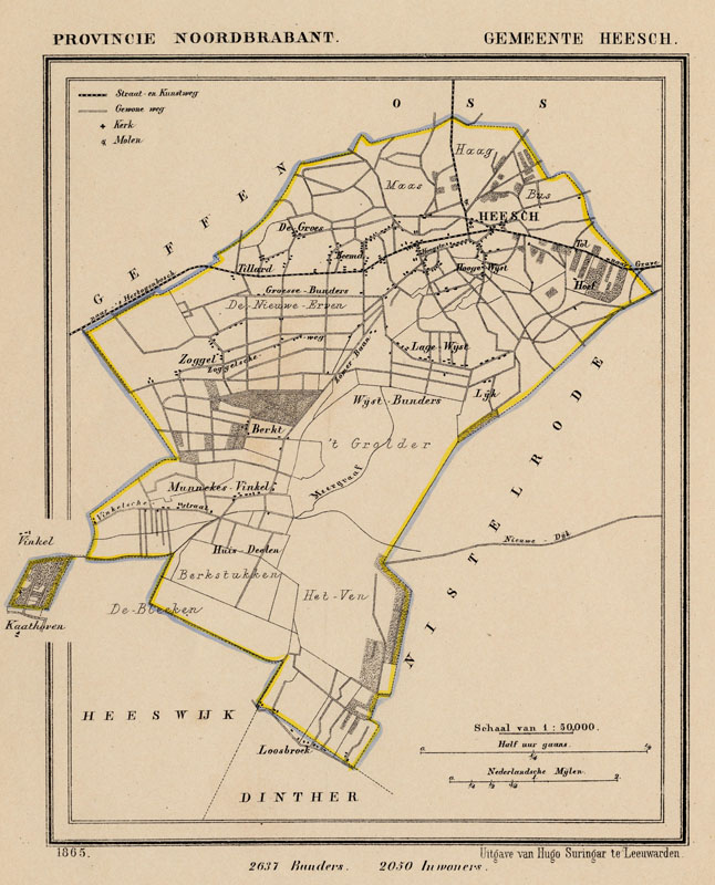 afbeelding van Kuyperkaart Gemeente Heesch van Kuyper (Kuijper)