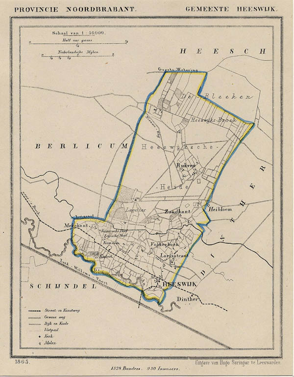 afbeelding van Kuyperkaart Gemeente Heeswijk van Kuyper (Kuijper)