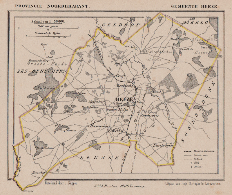 afbeelding van Kuyperkaart Gemeente Heeze van Kuyper (Kuijper)