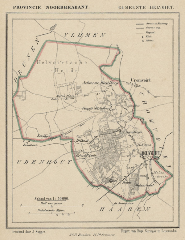 afbeelding van Kuyperkaart Gemeente Helvoirt van Kuyper (Kuijper)