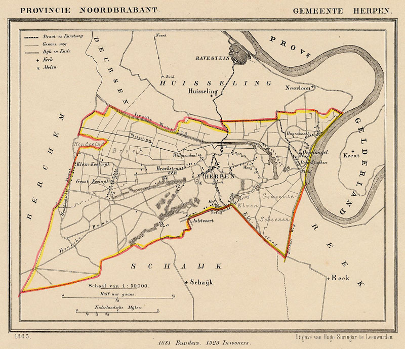 afbeelding van Kuyperkaart Gemeente Herpen van Kuyper (Kuijper)