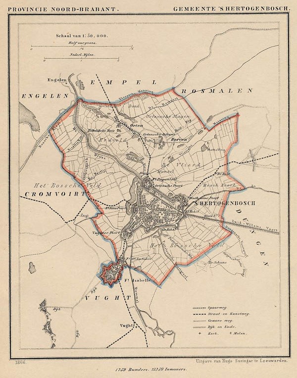 afbeelding van Kuyperkaart Gemeente Den Bosch (´s Hertogenbosch) van Kuyper (Kuijper)