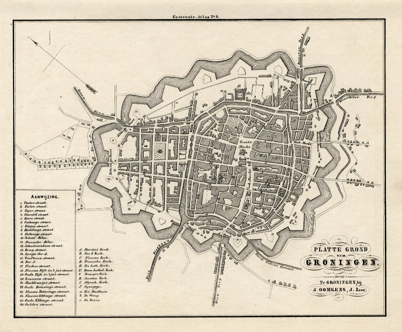 afbeelding van Kuyperkaart Gemeente Groningen Stad van Fehse