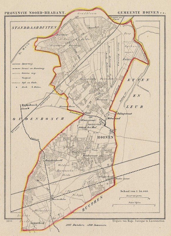 afbeelding van Kuyperkaart Gemeente Hoeven c.a. van Kuyper (Kuijper)