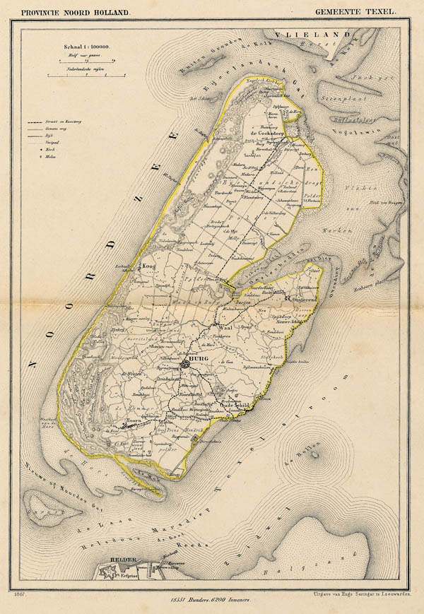 afbeelding van Kuyperkaart Gemeente Texel van Kuyper (Kuijper)