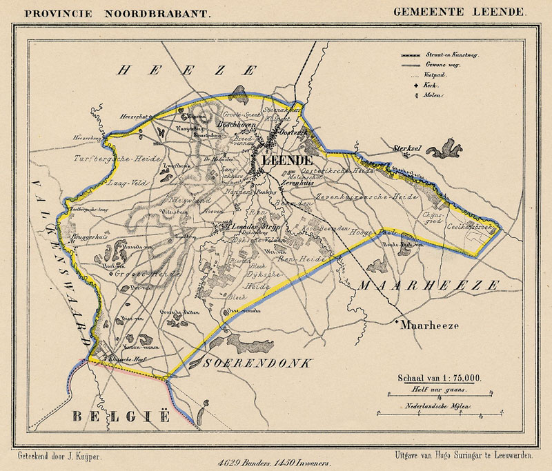 afbeelding van Kuyperkaart Gemeente Leende van Kuyper (Kuijper)