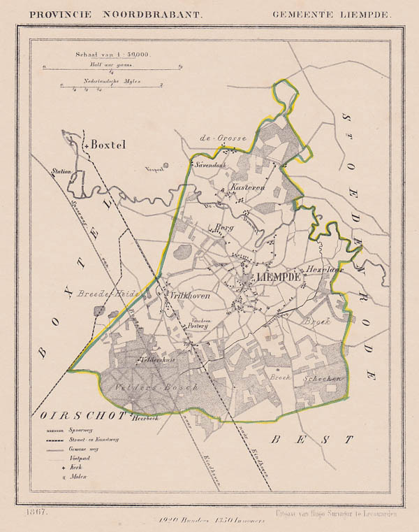 afbeelding van Kuyperkaart Gemeente Liempde van Kuyper (Kuijper)