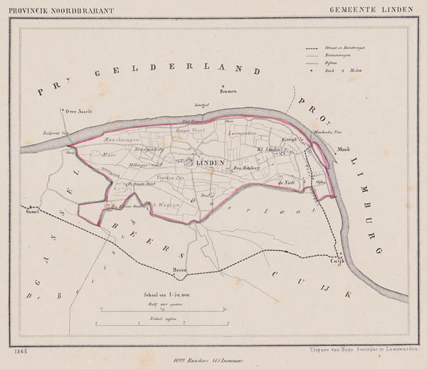 afbeelding van Kuyperkaart Gemeente Linden van Kuyper (Kuijper)