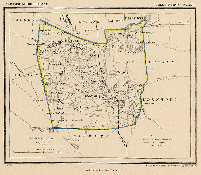 afbeelding van Kuyperkaart Gemeente Loon op Zand van Kuyper (Kuijper)