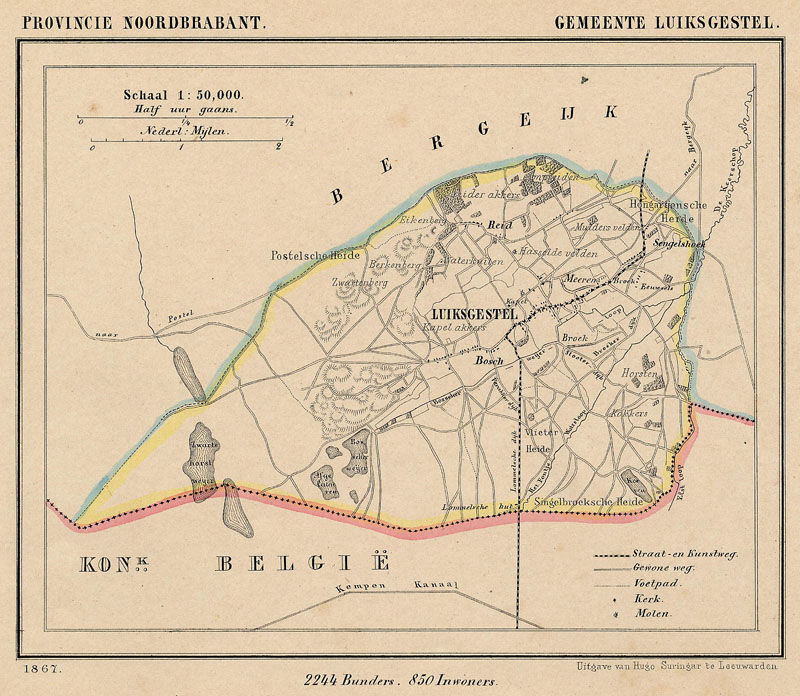 afbeelding van Kuyperkaart Gemeente Luiksgestel van Kuyper (Kuijper)