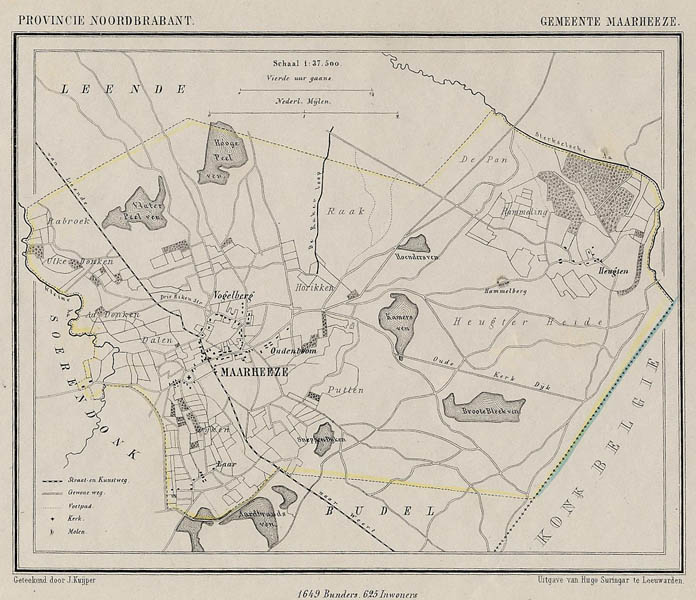 afbeelding van Kuyperkaart Gemeente Maarheeze van Kuyper (Kuijper)