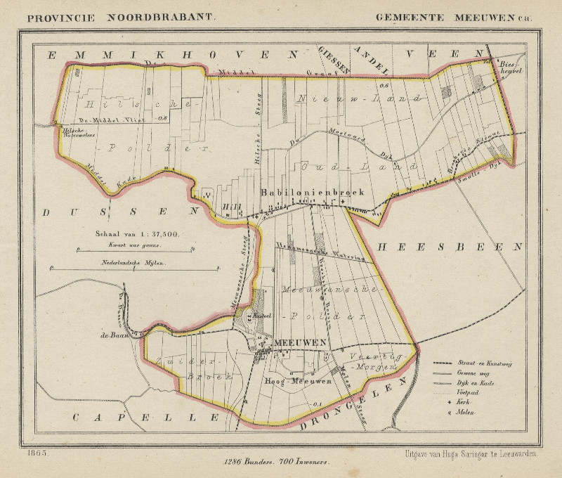 afbeelding van Kuyperkaart Gemeente Meeuwen c.a. van Kuyper (Kuijper)