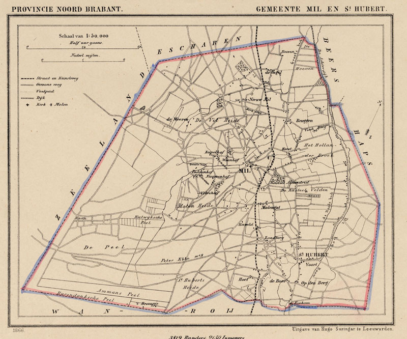 afbeelding van Kuyperkaart Gemeente Mil en Sint Hubert van Kuyper (Kuijper)