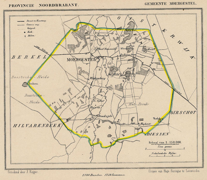 afbeelding van Kuyperkaart Gemeente Moergestel van Kuyper (Kuijper)