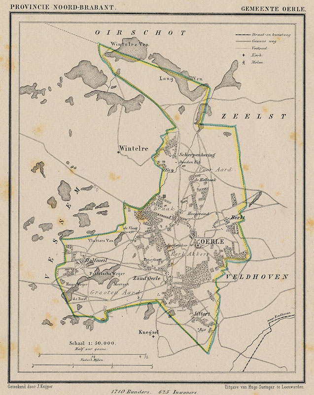 afbeelding van Kuyperkaart Gemeente Oerle van Kuyper (Kuijper)