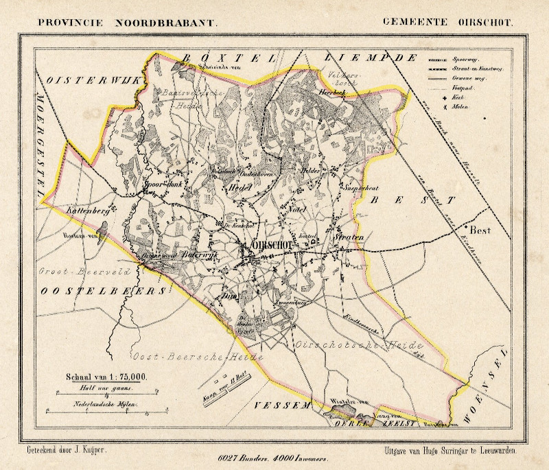 afbeelding van Kuyperkaart Gemeente Oirschot van Kuyper (Kuijper)