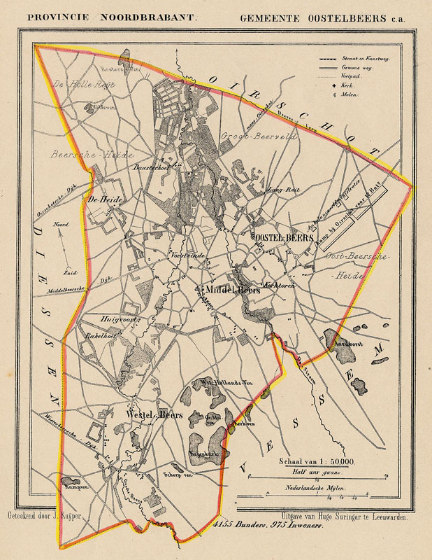 afbeelding van Kuyperkaart Gemeente Oostelbeers c.a. van Kuyper (Kuijper)