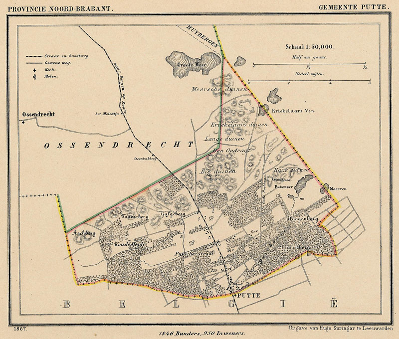 afbeelding van Kuyperkaart Gemeente Putte van Kuyper (Kuijper)