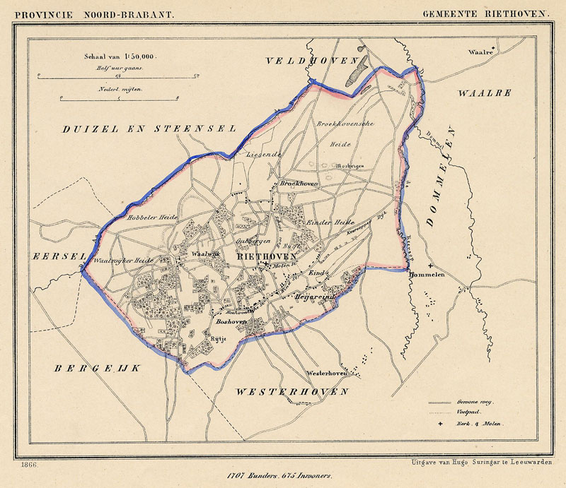 afbeelding van Kuyperkaart Gemeente Riethoven van Kuyper (Kuijper)