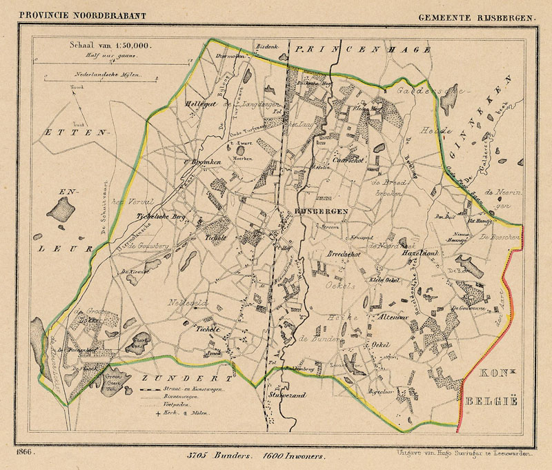 afbeelding van Kuyperkaart Gemeente Rijsbergen van Kuyper (Kuijper)