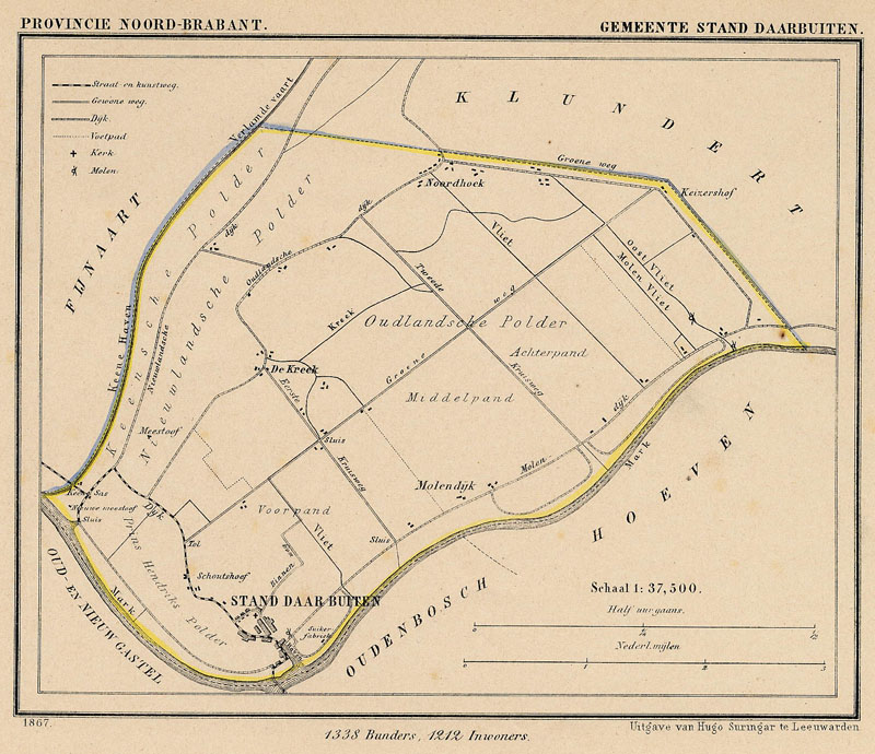 afbeelding van Kuyperkaart Gemeente Stand Daarbuiten van Kuyper (Kuijper)