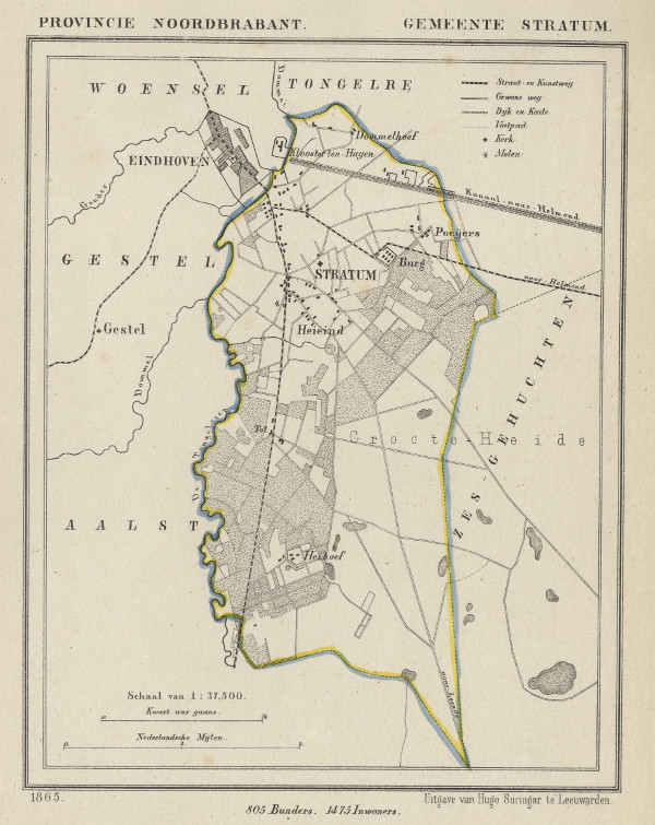 afbeelding van Kuyperkaart Gemeente Stratum van Kuyper (Kuijper)