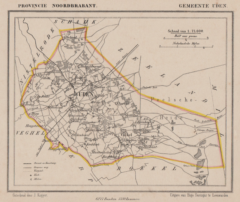 afbeelding van Kuyperkaart Gemeente Uden van Kuyper (Kuijper)