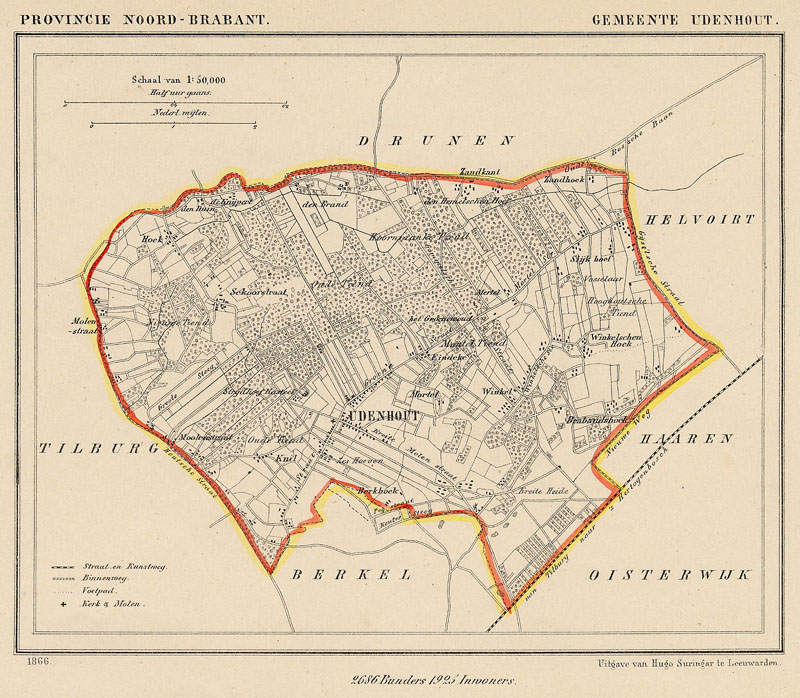 afbeelding van Kuyperkaart Gemeente Udenhout van Kuyper (Kuijper)